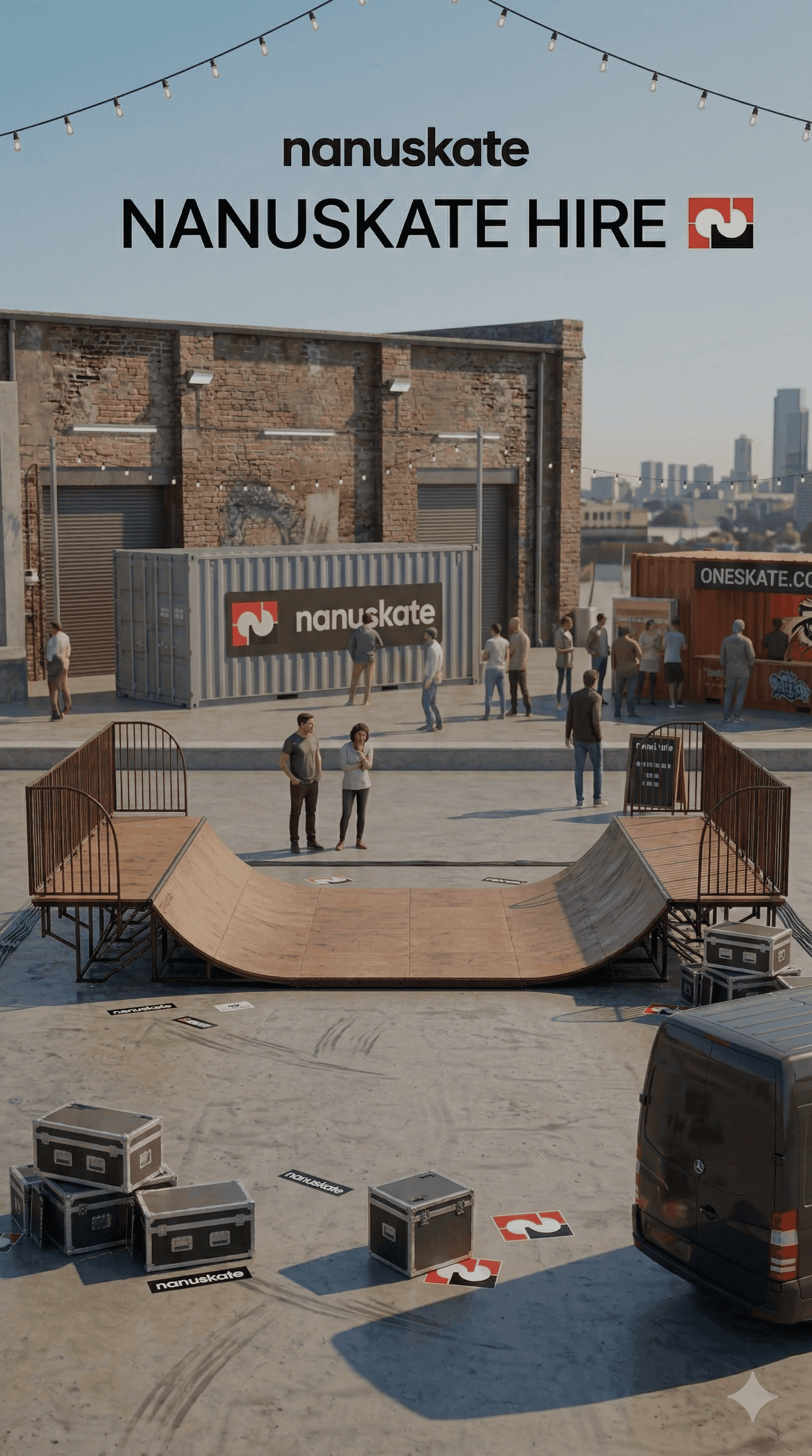 image of nanuskate ramp at a hire event