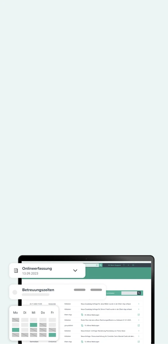 Auch bei flexiblen Betreuungszeiten kann über kitAdmin eine optimale Belegungsplanung erstellt werden