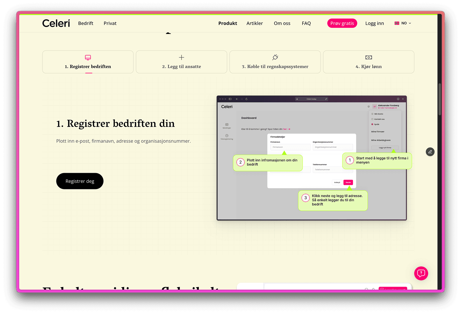 Celeri produkt modell