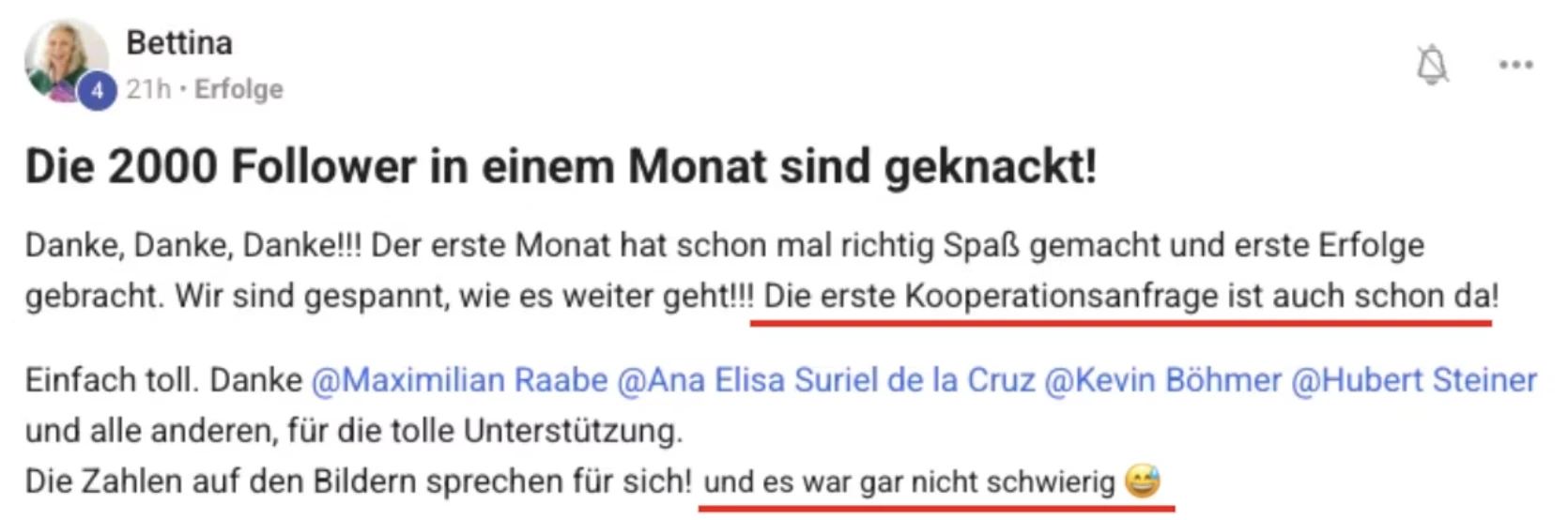 Erfahrungsbericht KI Creator Akademie: Spiritualitäts-Coachin Bettina gewinnt 2.000 Follower in einem Monat