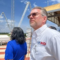 Side profile of white man