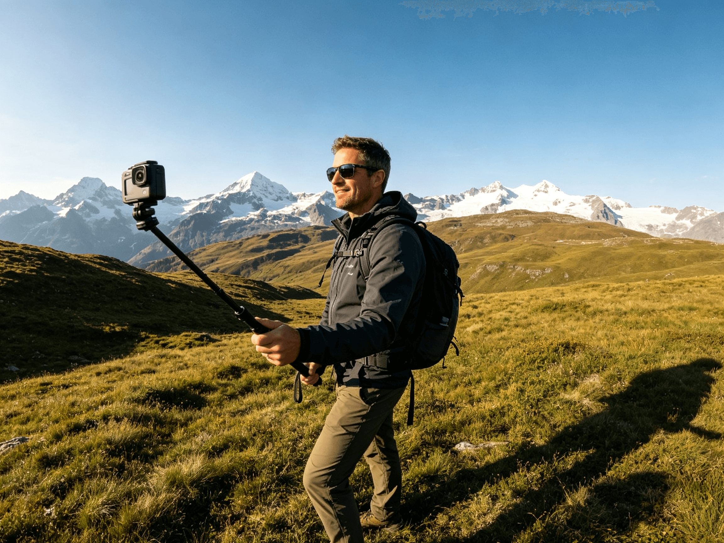 Trova outdoor adventure scene introducing guided hiking travel experiences.