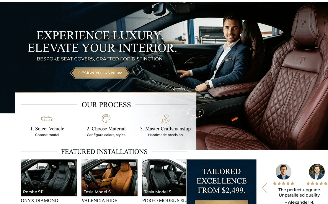 Premium nappa leather truck seat cover brand