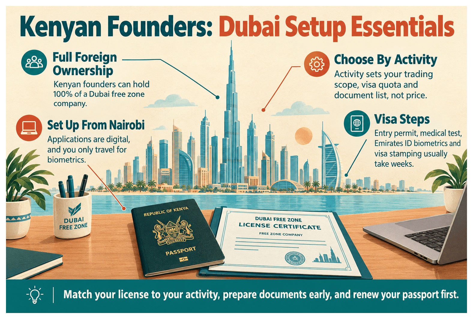 Infographic: What Kenyan Founders Need to Know Before Setting Up in Dubai