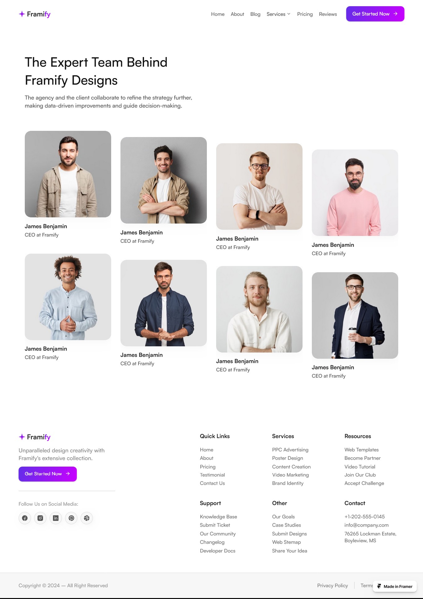 Framer Team Page v8