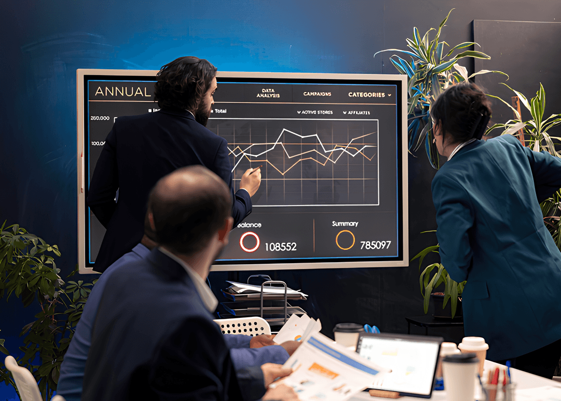 The image illustrates how time series and forecasting tools enable smarter business decisions.