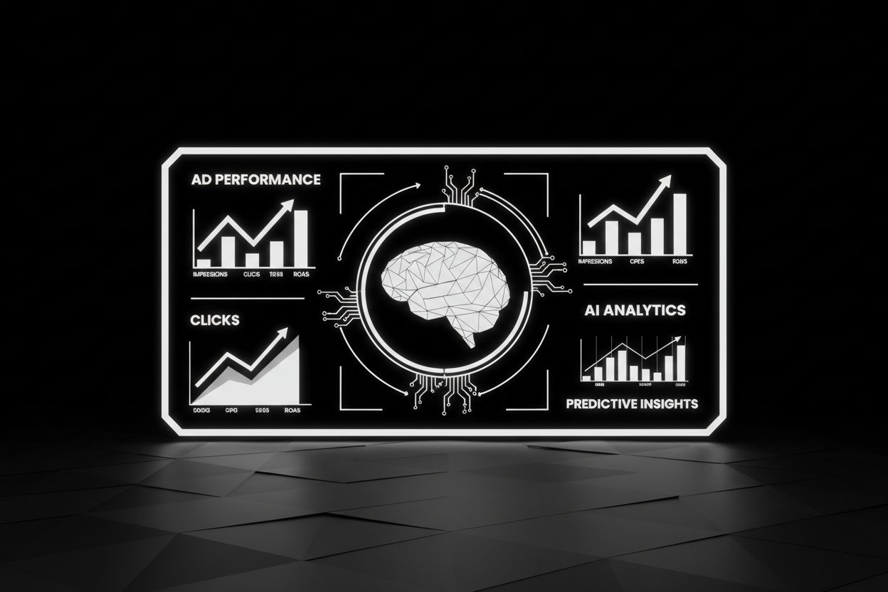 Ad performance dashboard with AI analytics