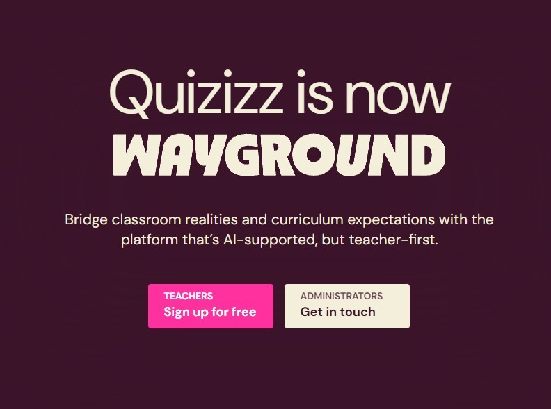 Wayground AI-supported education platform announcement showing teacher-first approach to bridging classroom realities with curriculum expectations
