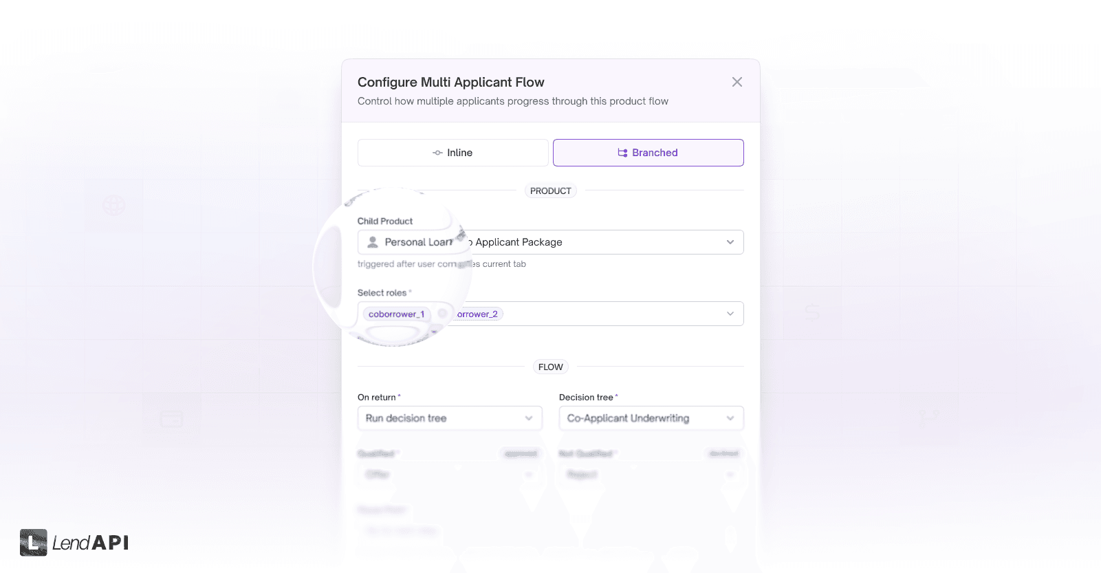 LendAPI Co-Applicant Control 2.0 Settings