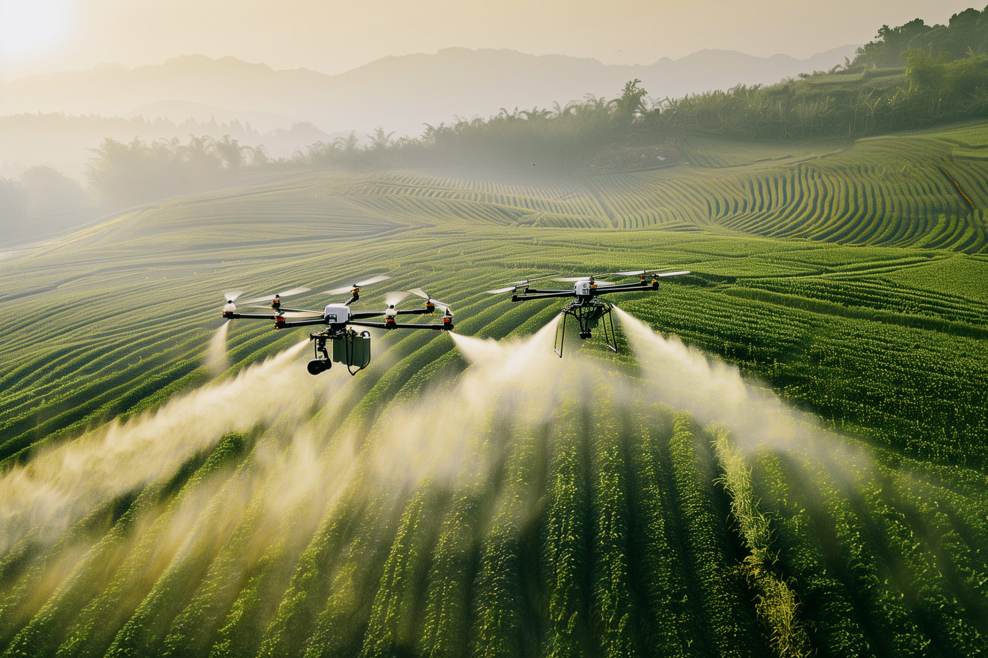 Drones en el campo