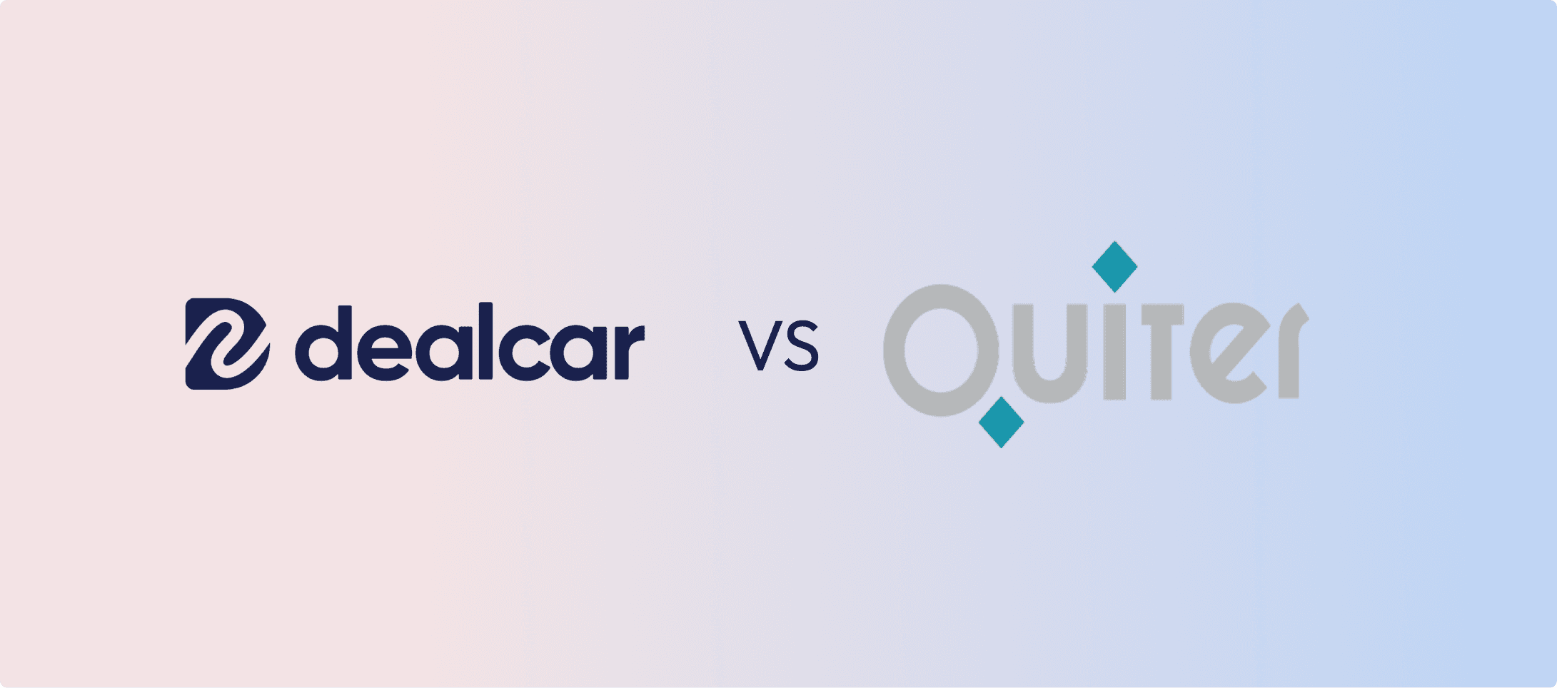 Dealcar vs Quiter logo comparison. Find out which is better for car deals. 