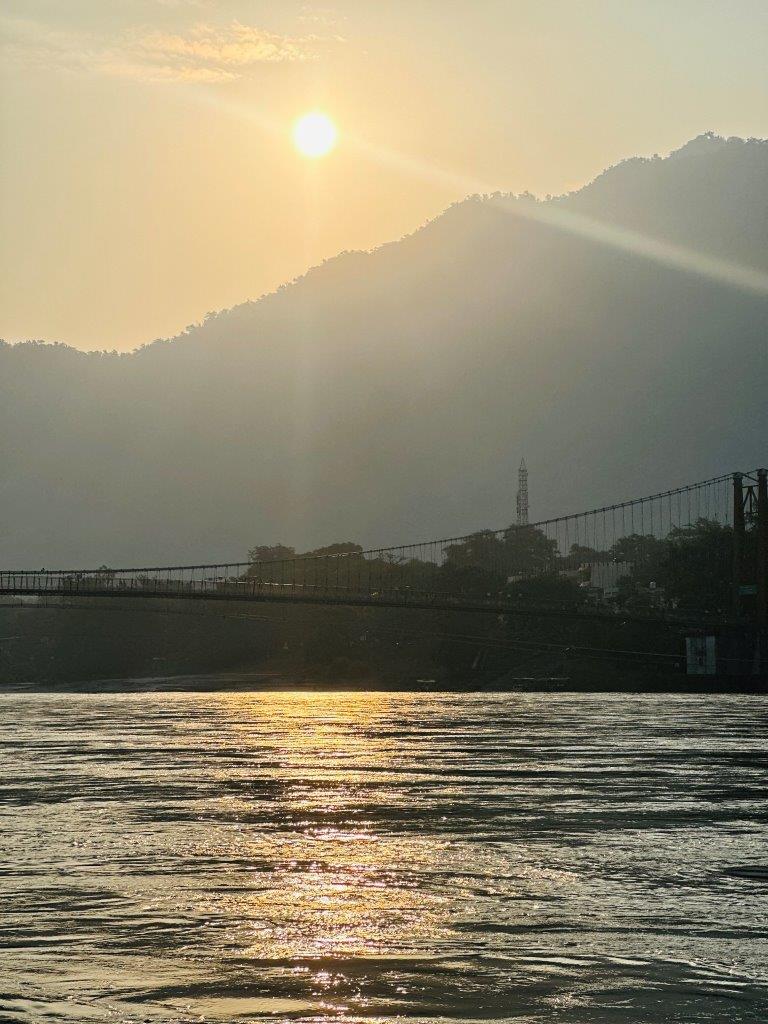 sunset in ganga