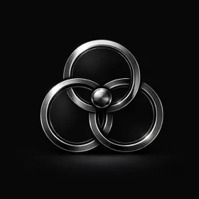 Icon illustration of stack of an multiple rings over each other