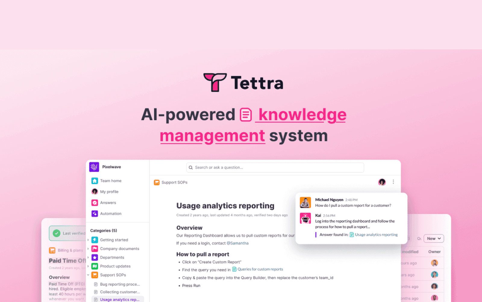 Tettra for your knowledge management&nbsp;