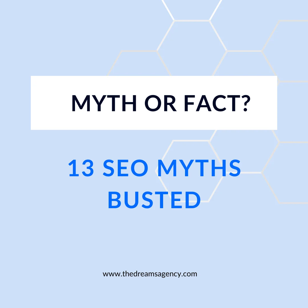 A banner representing seo myths and facts