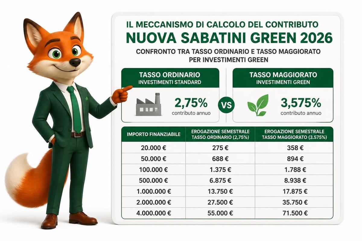 Calcolo contributo Sabatini Green