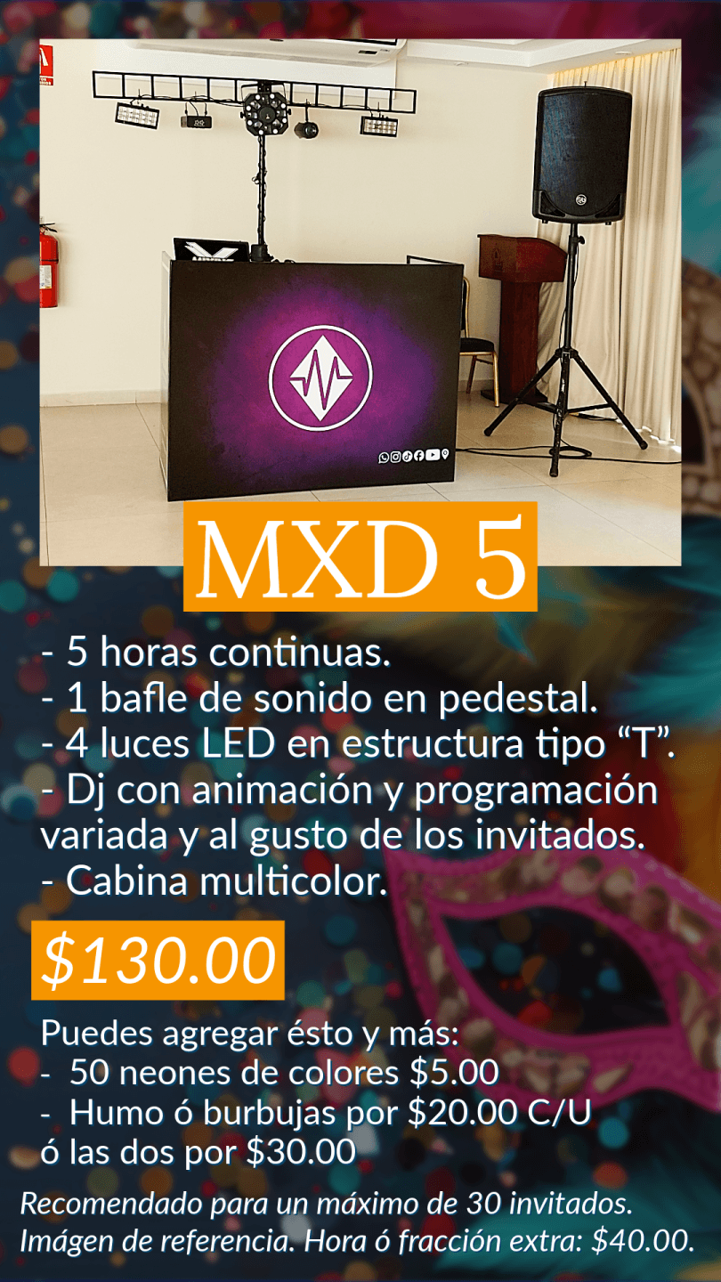 Opción 5 de servicio económico de Mixing Discomóvil