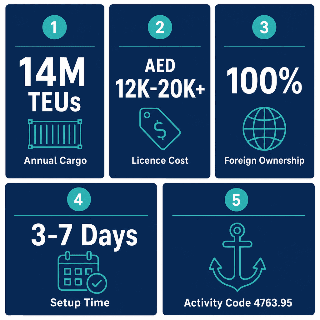 Infographic: Ships, Boats Spare Parts & Components Trading License in Dubai: Cost and Requirements