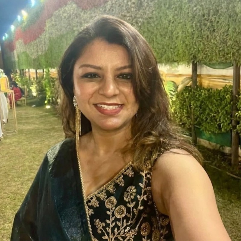 woman in white and blue checked dress shirt