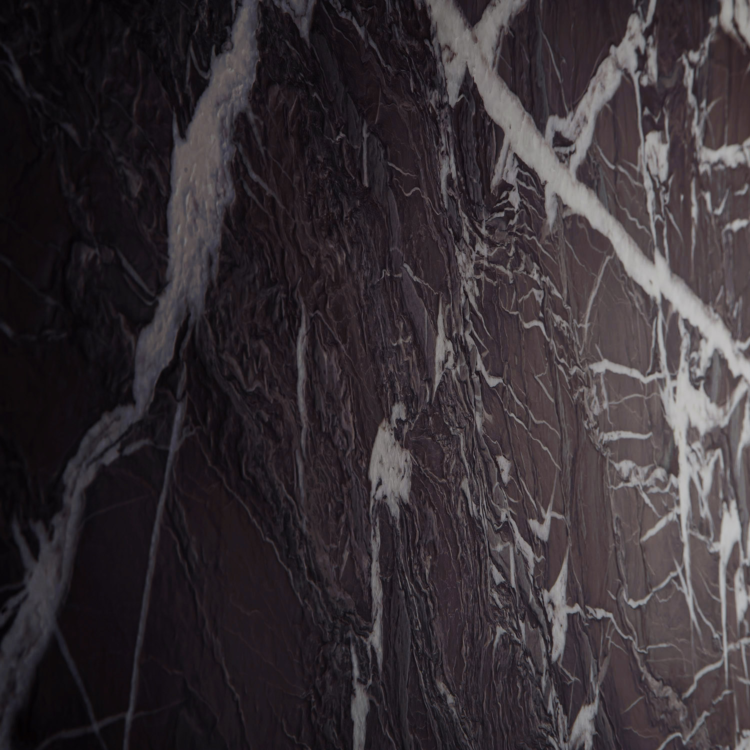 Deep dark red marble with fine veining