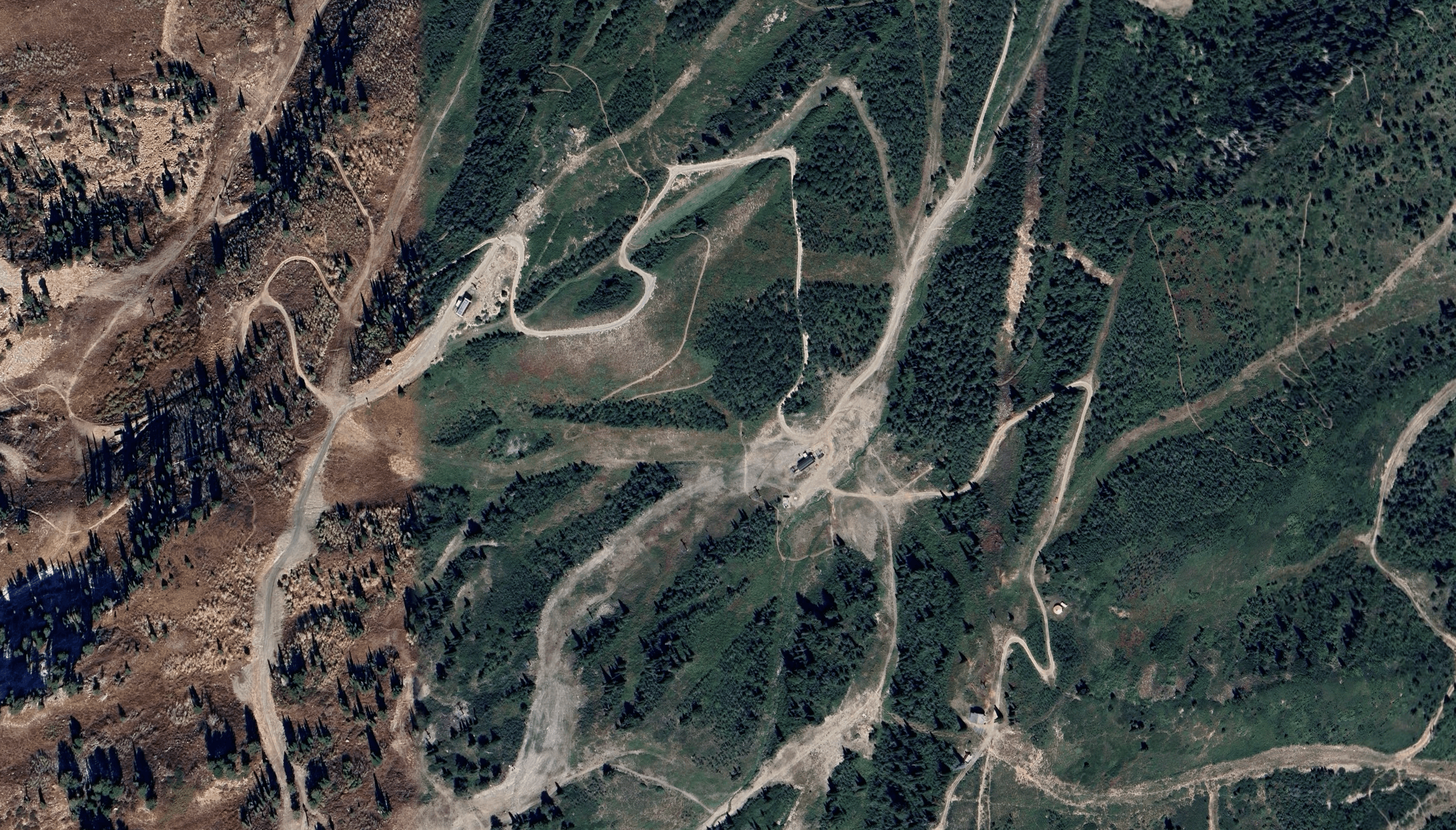 Satellite image of the Snowbasin Resort in Utah