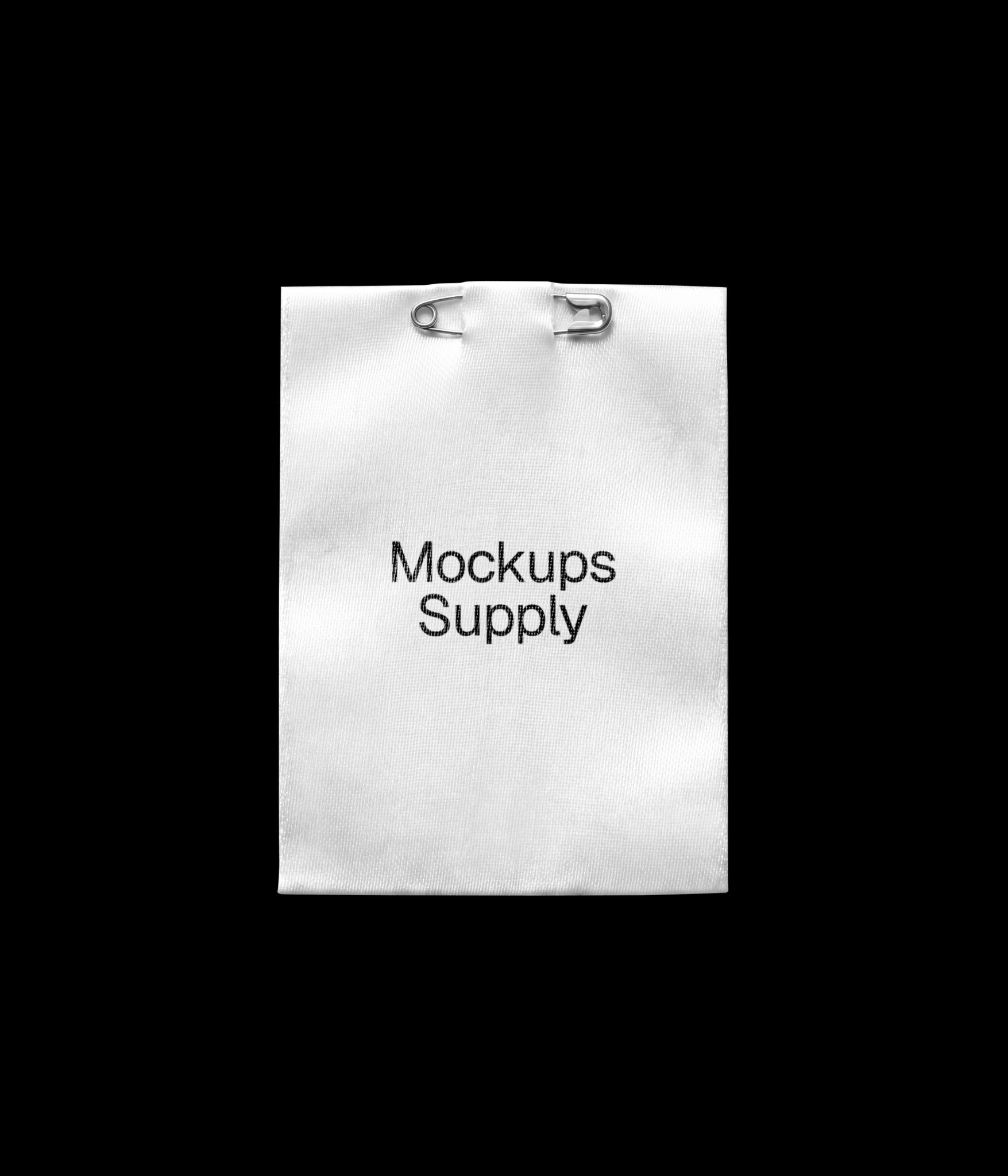 Aesthetic satin clothing label mockup download PSD