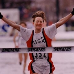 photo of a runner with USA on their shirt