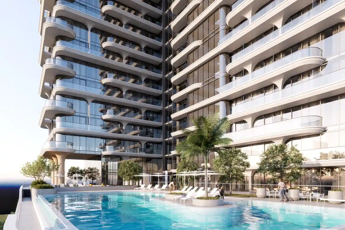 Azizi milan residential complex pool
