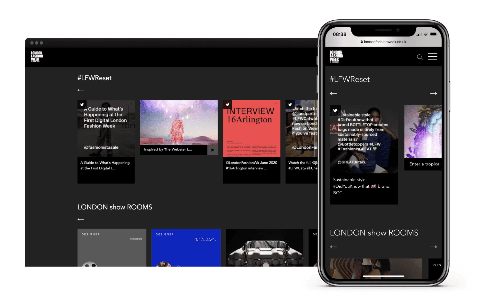 British Fashion Council digital London Fashion Week experience powered by Amondo
