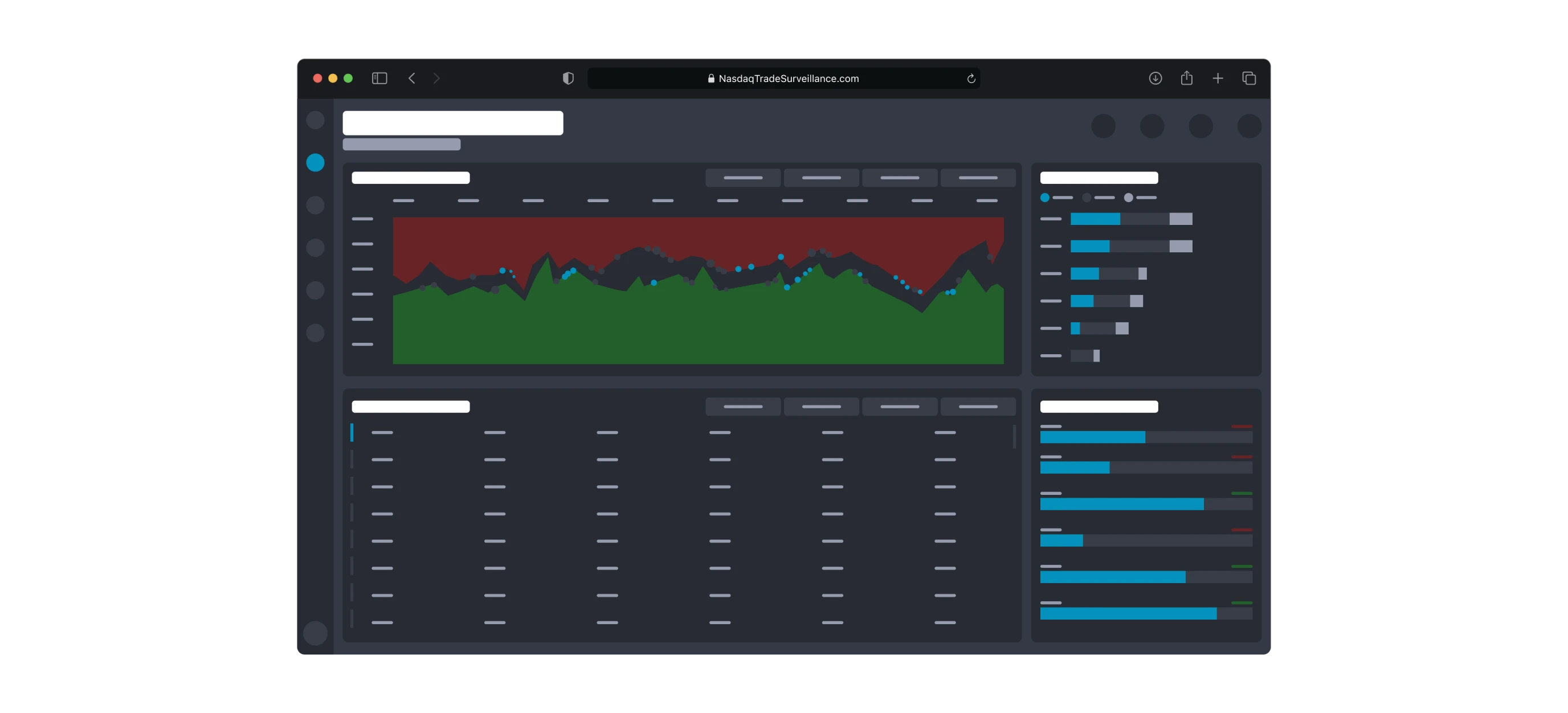 Abstract visual representing a trade surveillance platform and complex market activity.