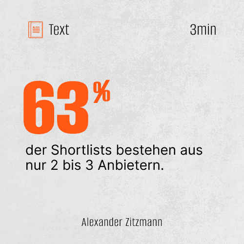 Studie zeigt: 86 % der Entscheider wählen ihre Favoriten, bevor sie suchen