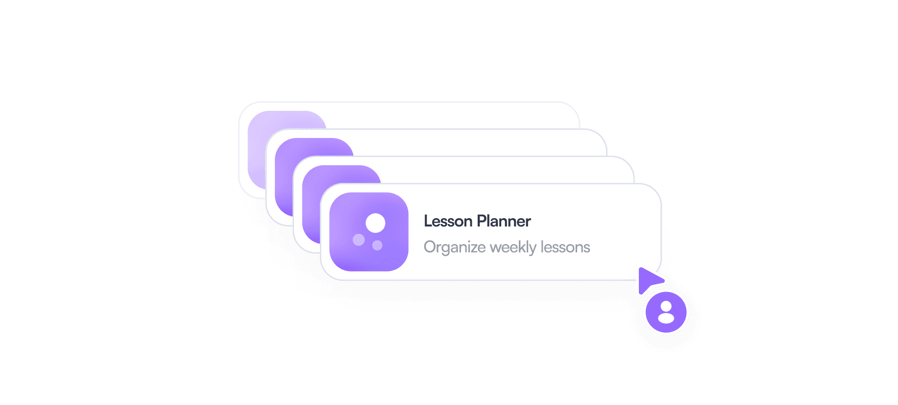 Teacher dashboard for planning lessons and managing coursework
