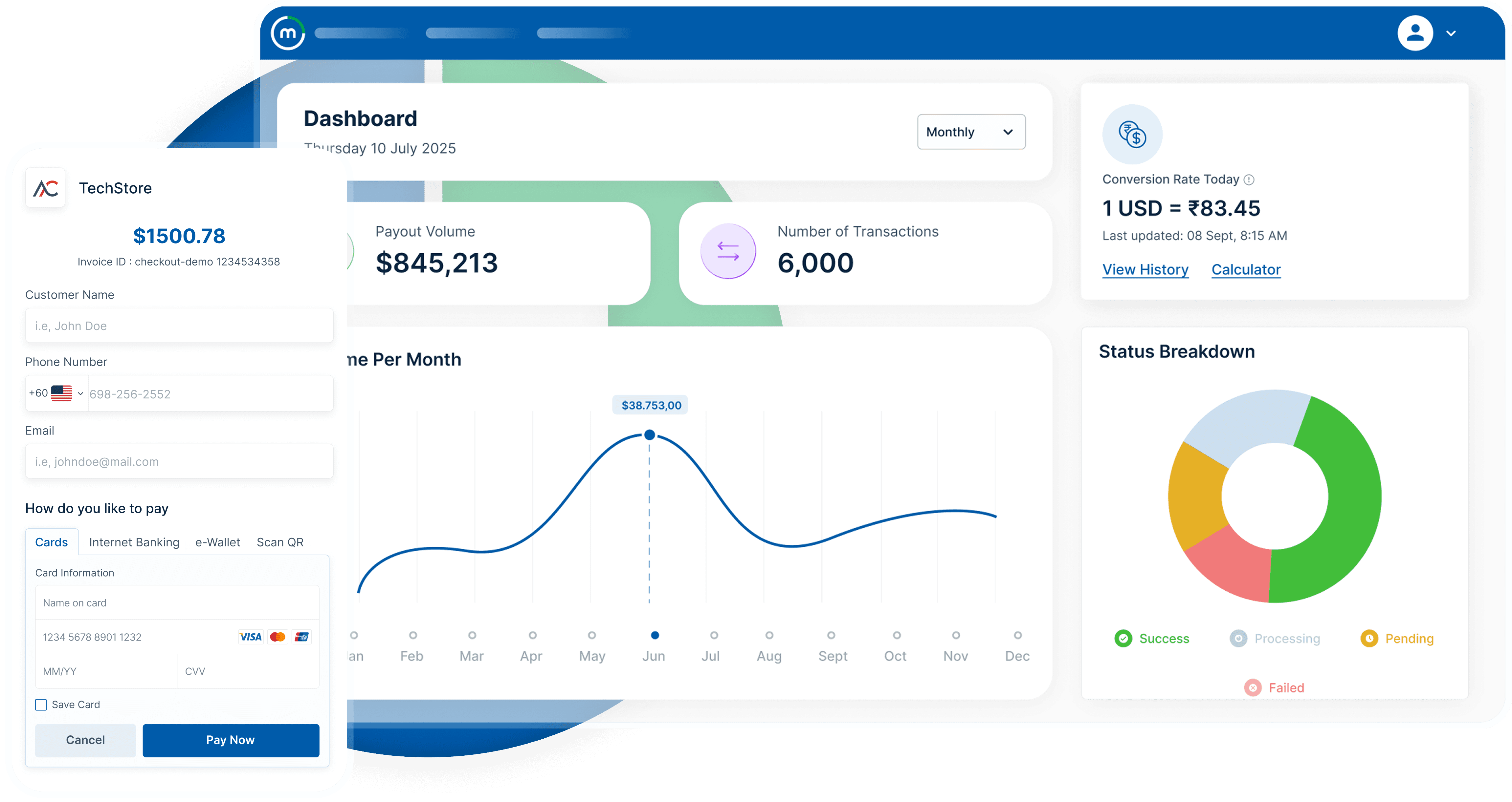 Mobi Checkout and Dashbaord Image