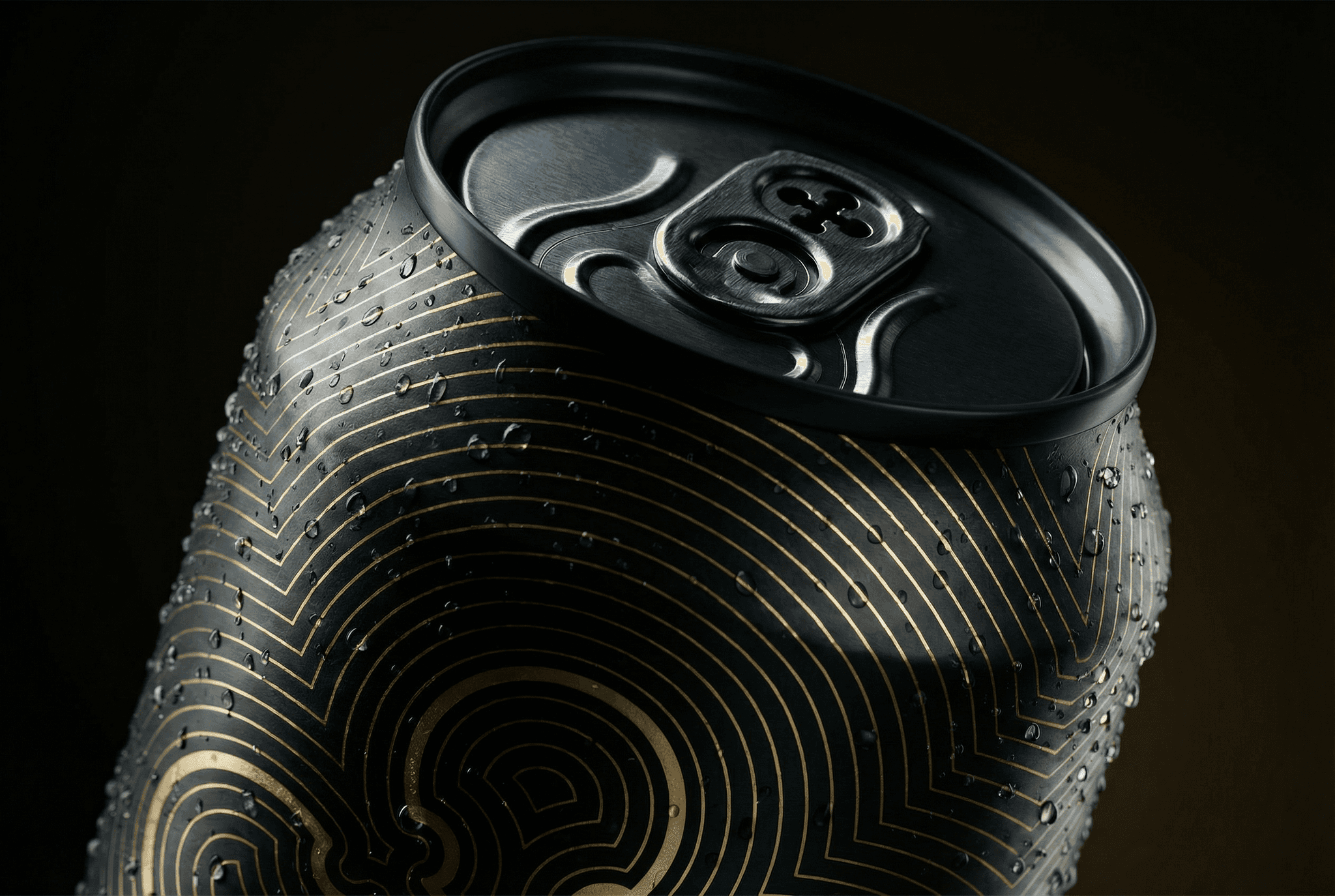 Sunlight streams through a foggy forest with autumn leaves.