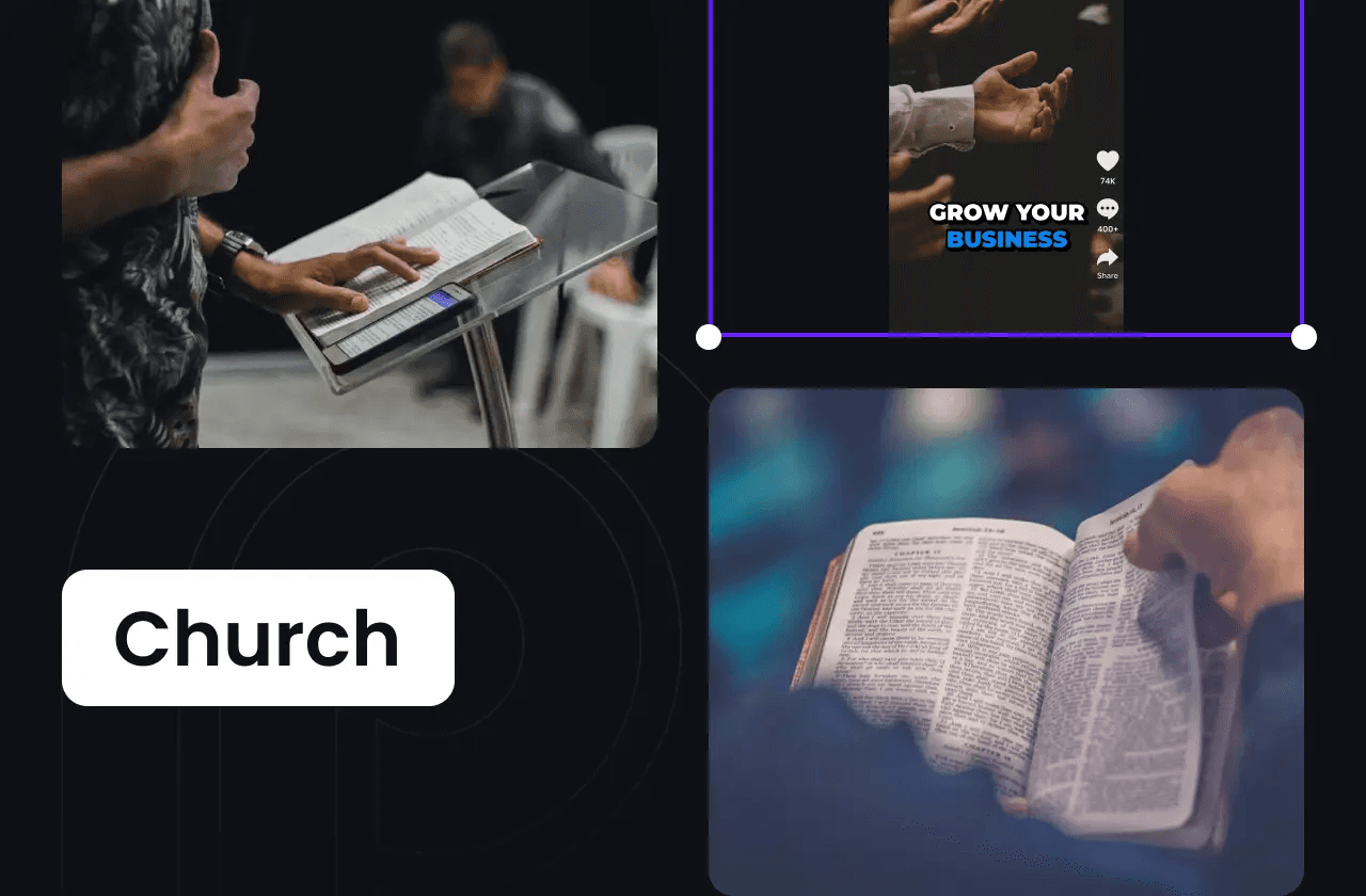 Church preaching and business media content - Church Reels Editing