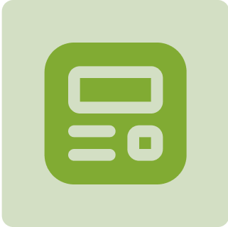 A green icon with a square shape displays simplified, abstract symbols resembling text and a small square, set against a light green background.