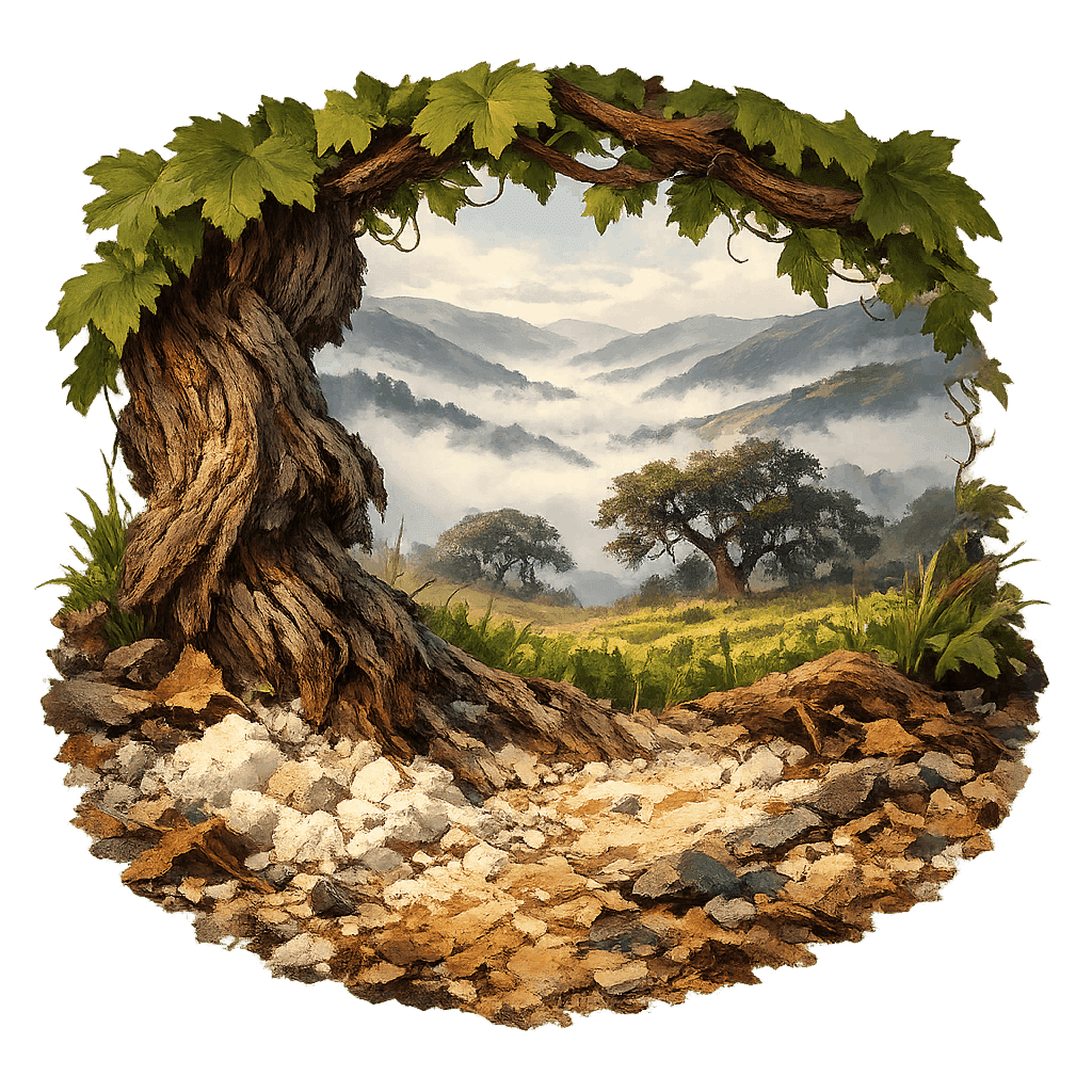 Detailed graphic of the Sta. Rita Hills wine region.