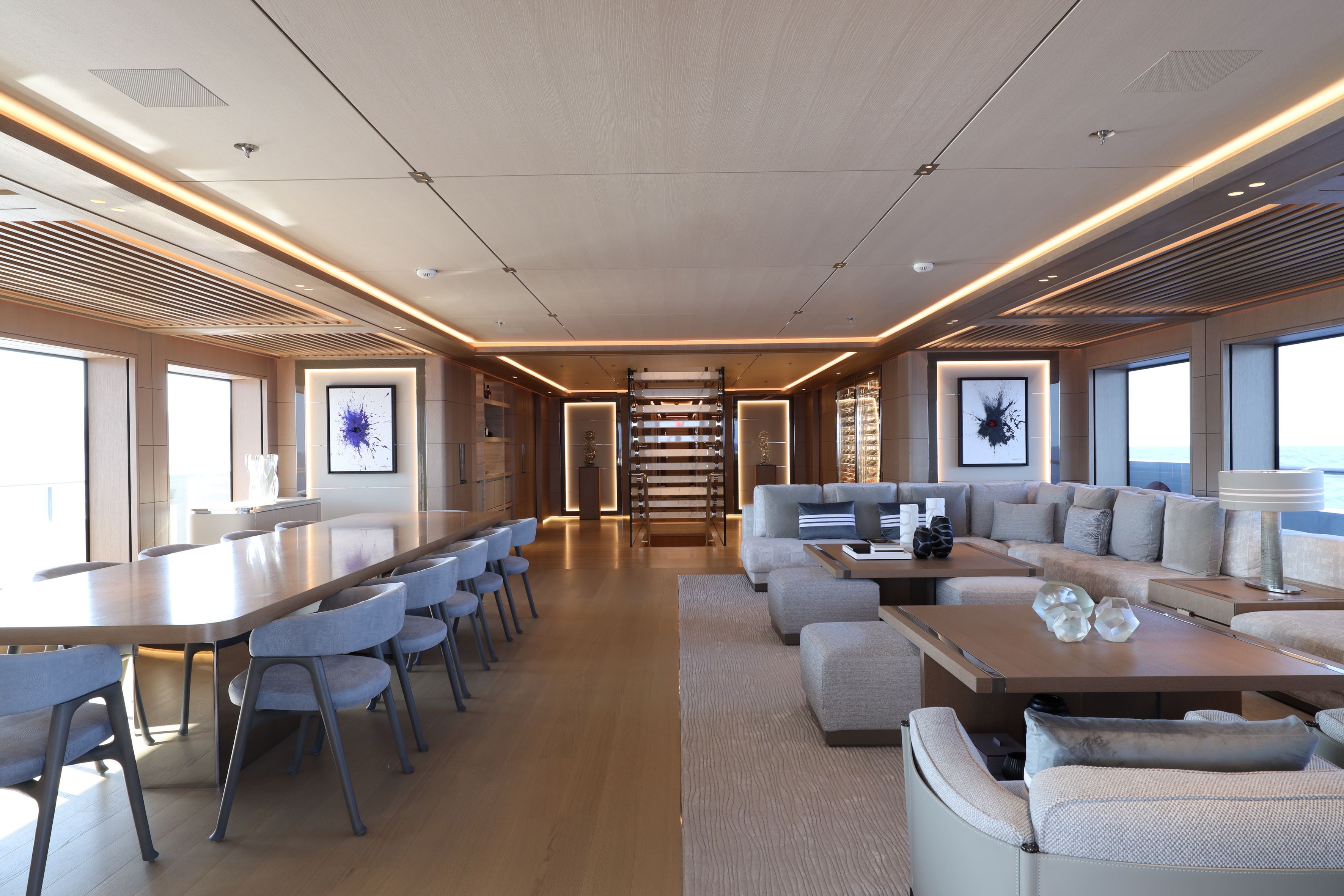 photo of the interior of a luxury yatch