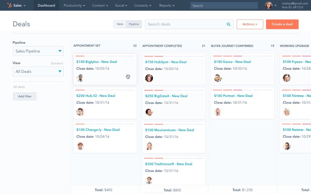 HubSpot Sales Hub integrates with your CRM for sales workflow automation. 