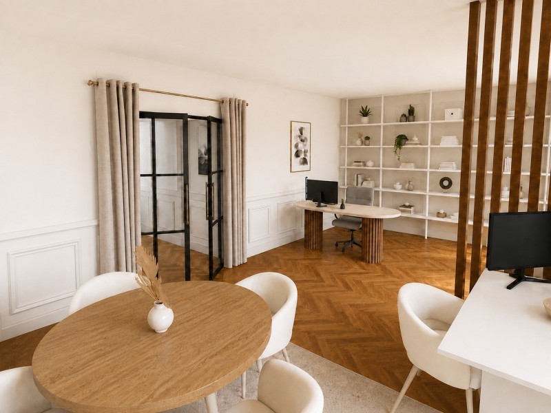 Transformation d'un haut de villa en bureaux professionnels