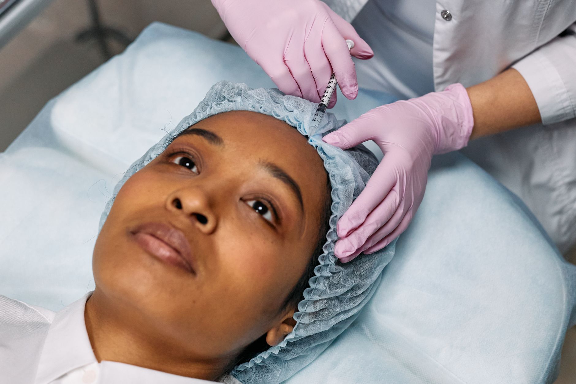 Clinical facial hydration step applied during a medspa appointment in Roseville CA
