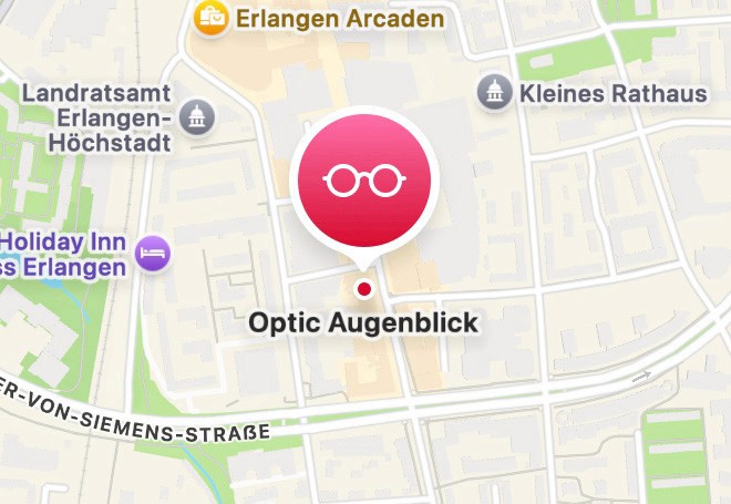 Karte und Anfahrt zu Optic Augenblick für eine einfache und schnelle Orientierung