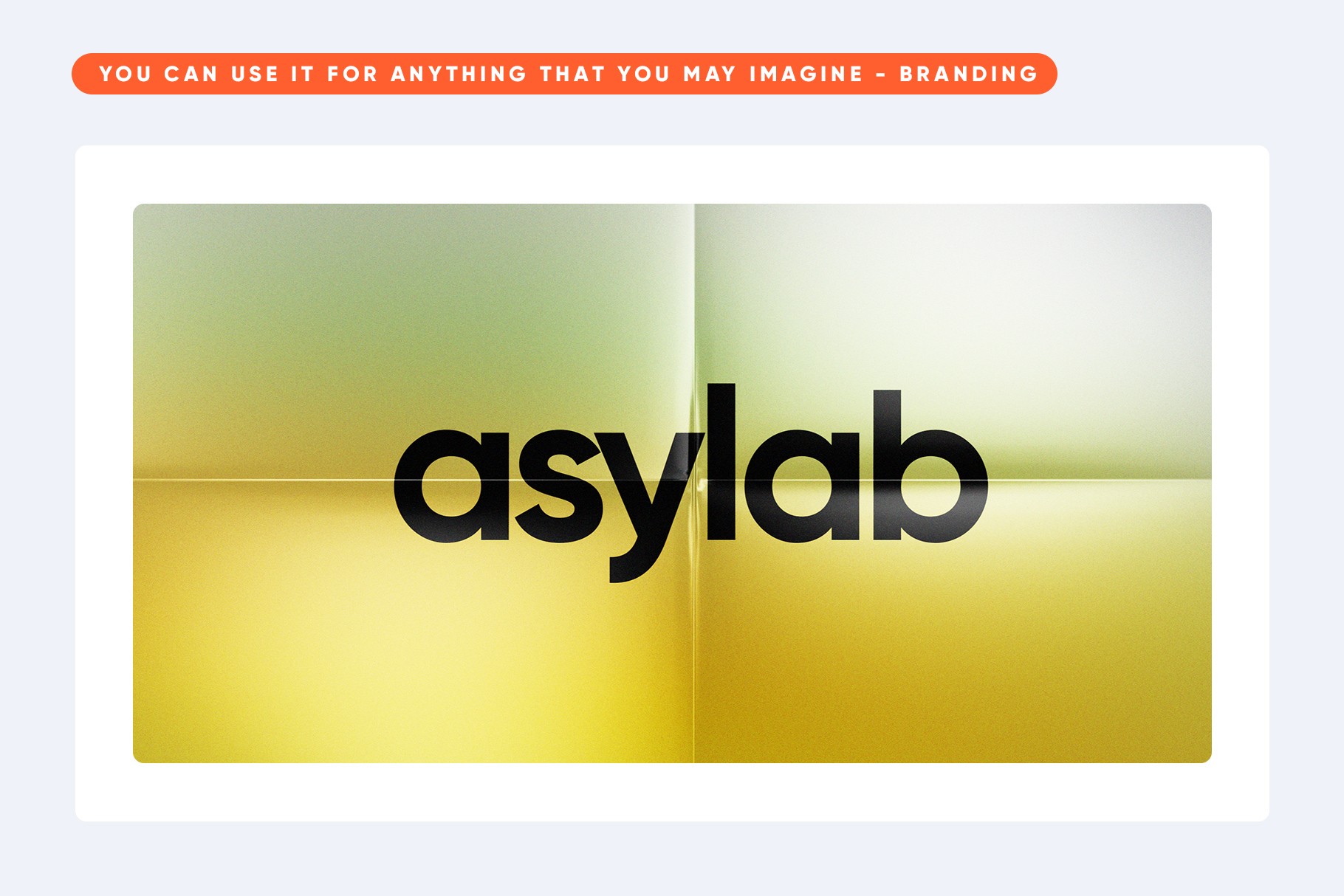 Branding example using light gradients for a clean and modern identity.