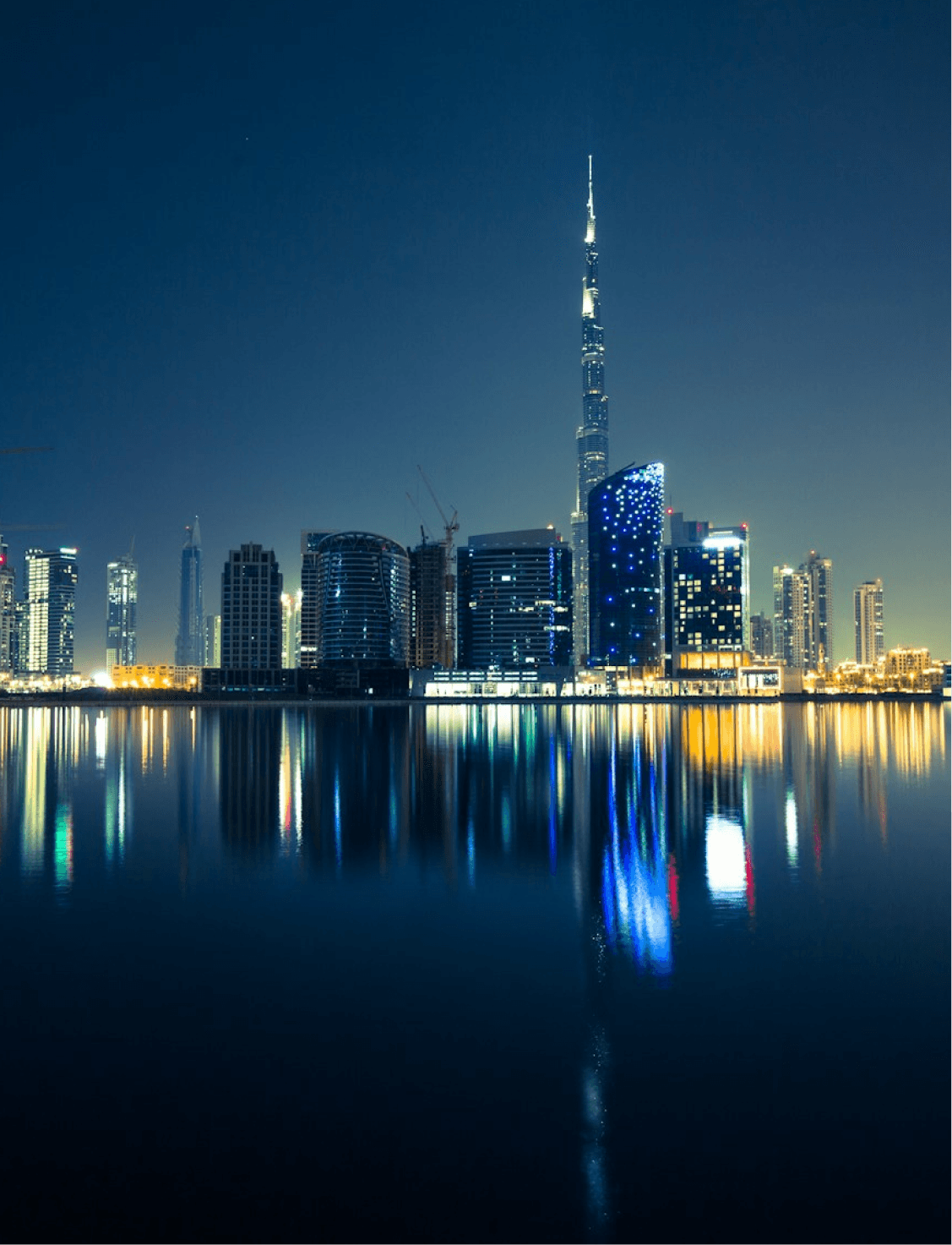 A senery view of the City over a calm water