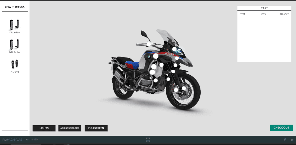 BMW R 1250 GSA in Web-VR