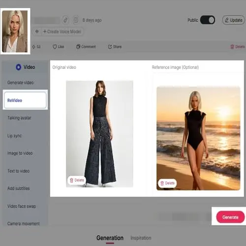 ai bikini girl model