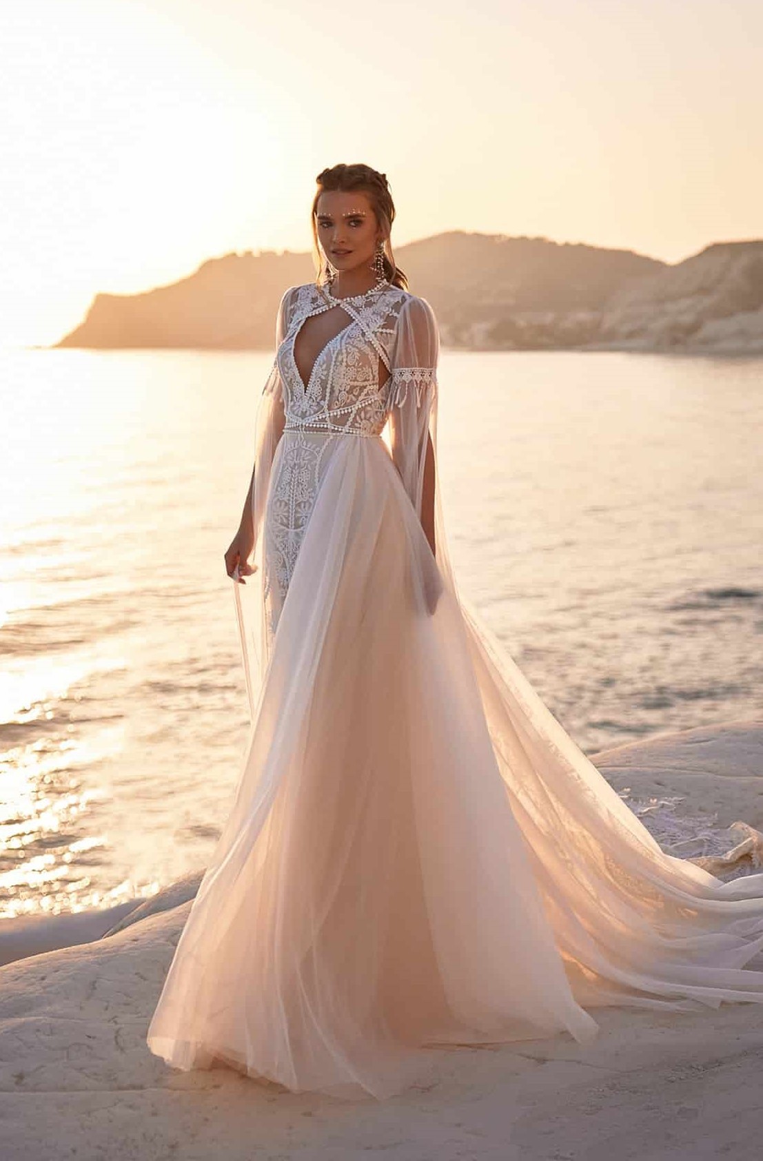 Brautkleid Boho-Style für Strandhochzeit