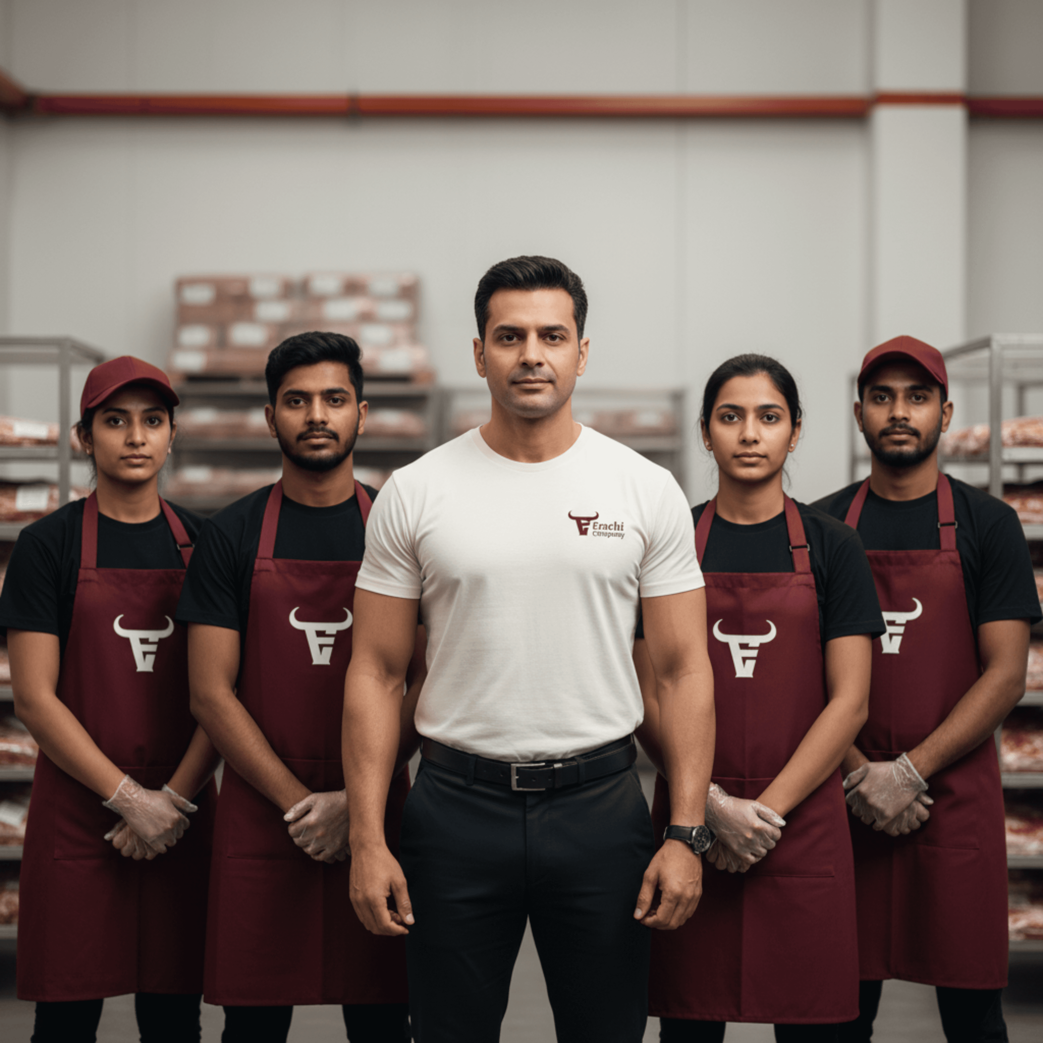 Two men greeting with hand
