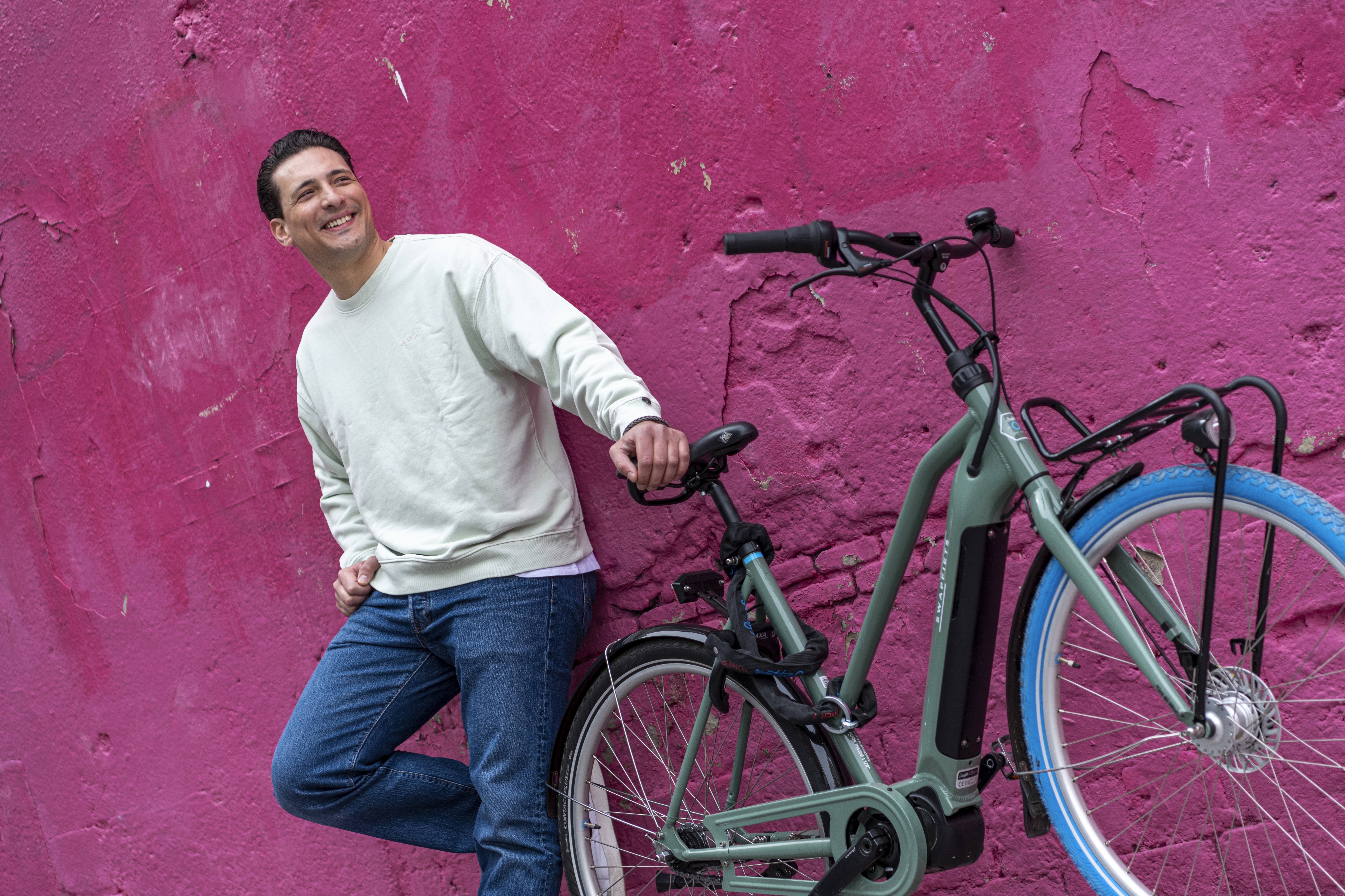 man with a bike