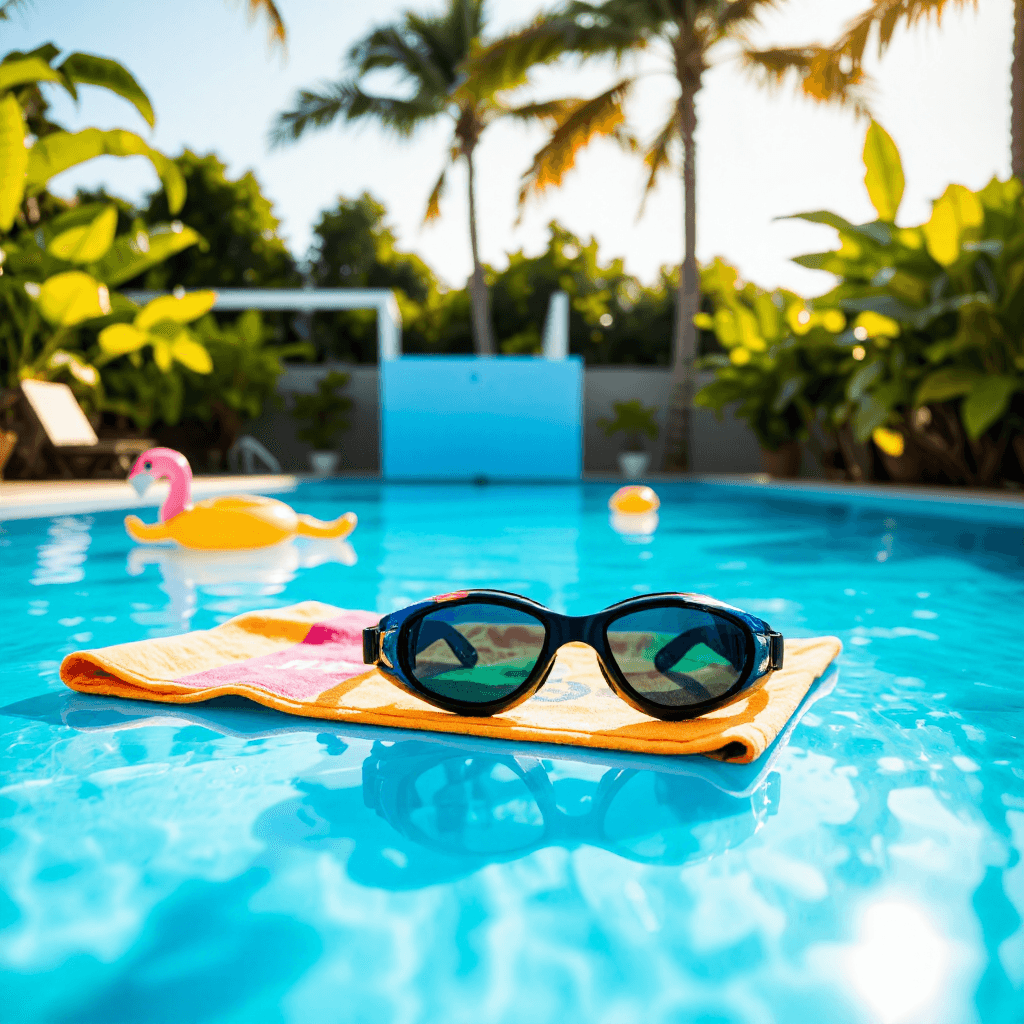 product photography of swimming goggles